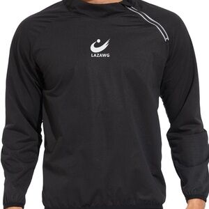 Lazawg Black men’s long sleeve sauna jacket